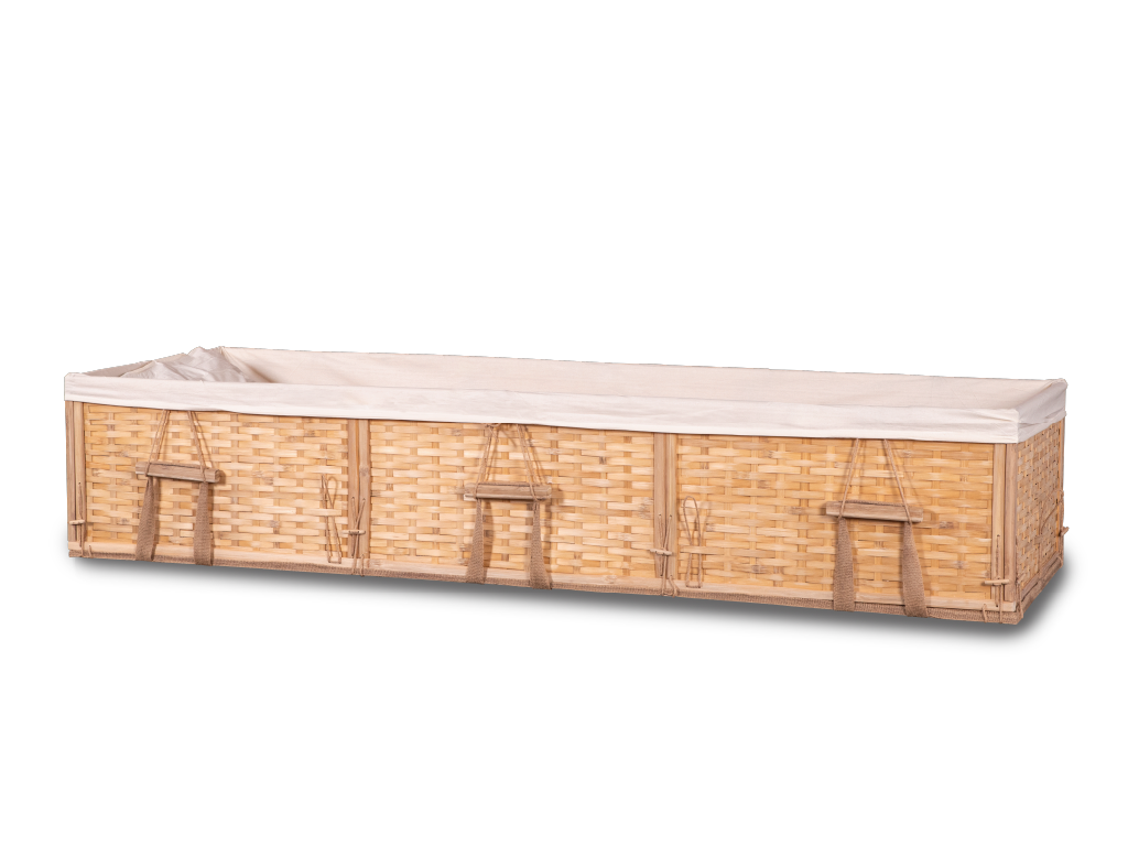 4-Point Bamboo Casket Open