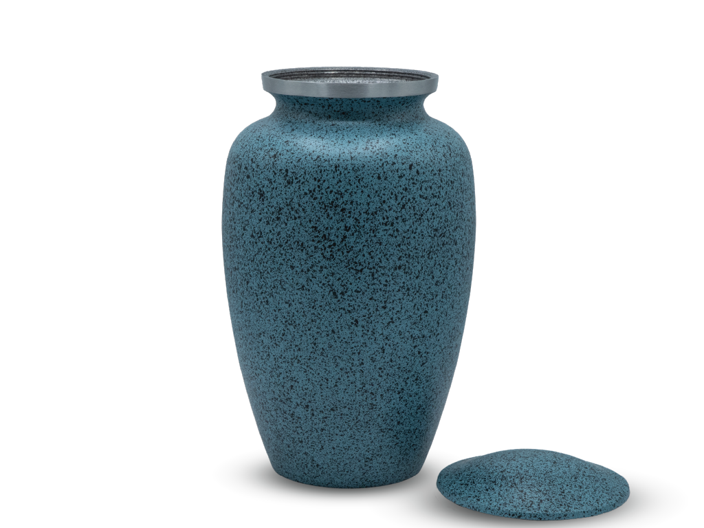 Blue Tranquility Urn Lid off