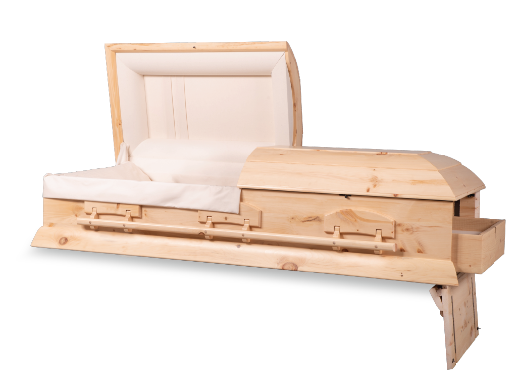 Brentwood™ Ceremonial Rental Casket Head and Foot End Open