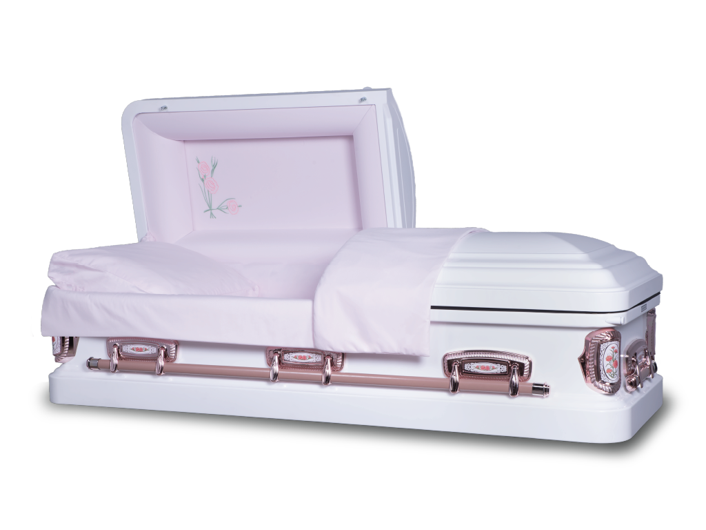 Carnation 18 Gauge Rounded Metal Casket