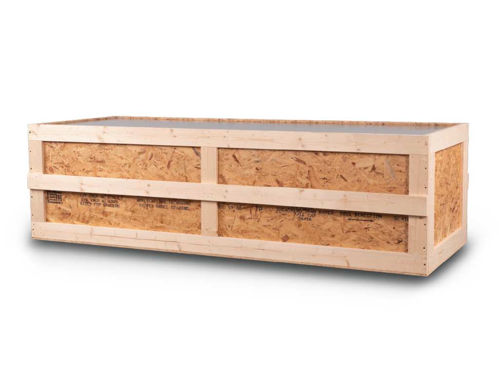 International Shipping Crate Zinc Lined Open