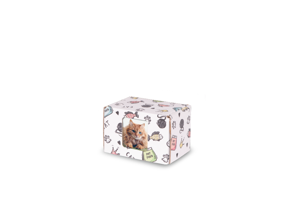 Keepsake Containers Small Cat Print with Window