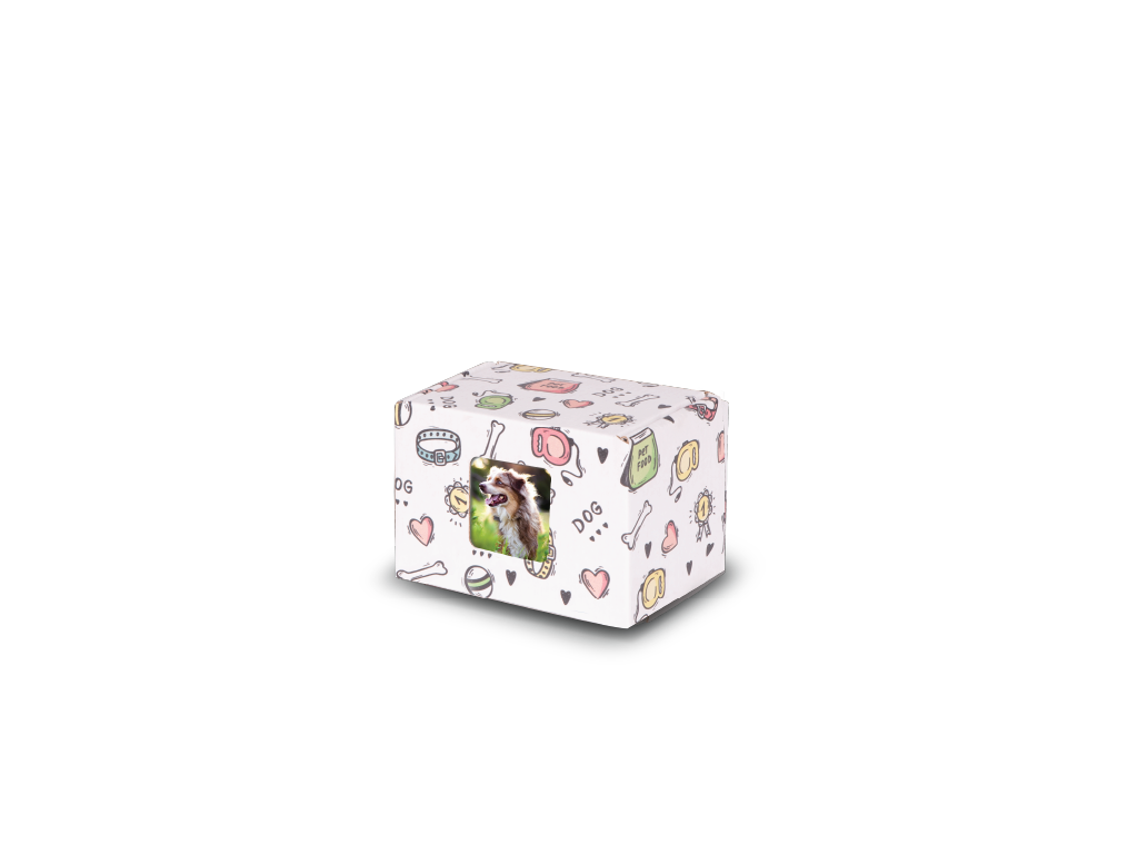 Keepsake Containers Small Paw Print Windowed