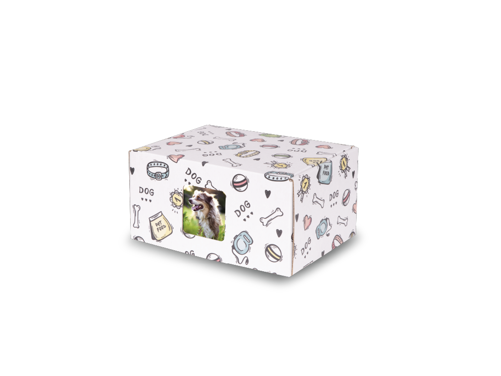 Keepsake Containers Standard Dog Print with Window
