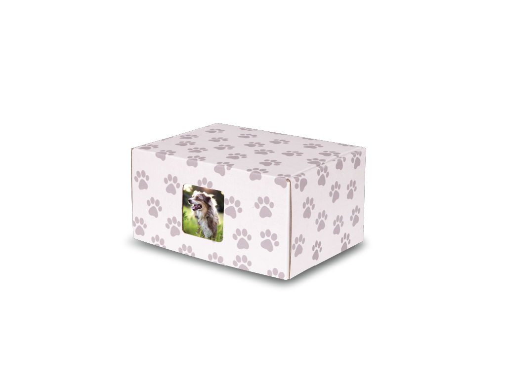 Keepsake Containers Standard Paw Print with Window