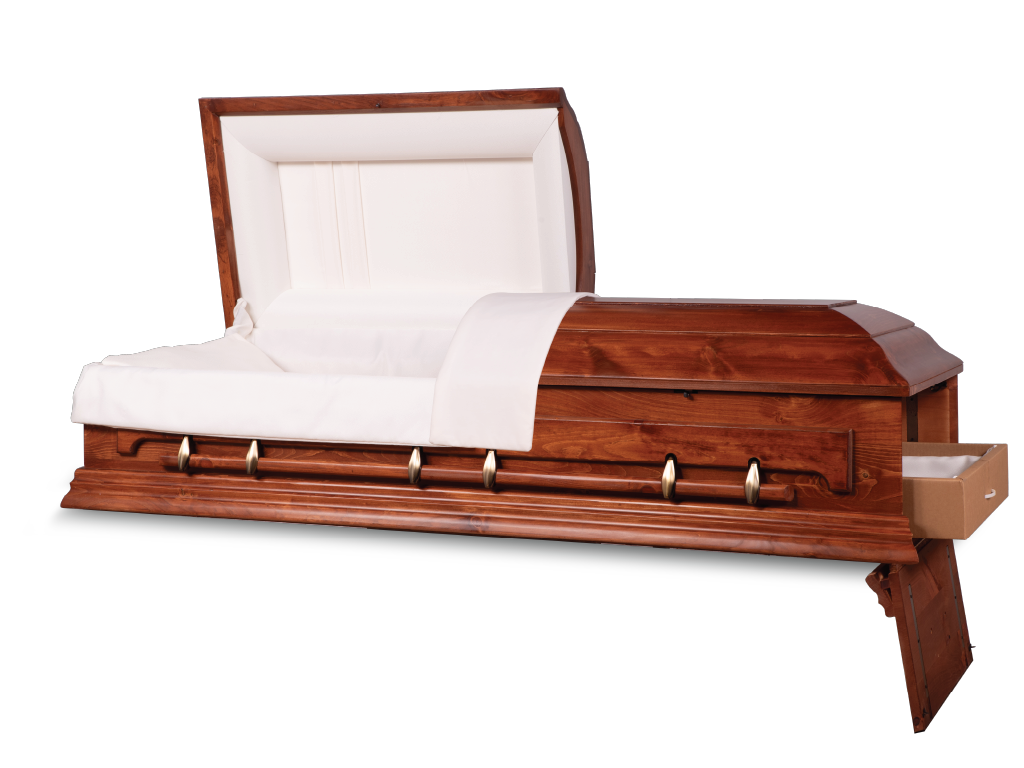 Longleaf™ Ceremonial Rental Casket Head and Foot End Open