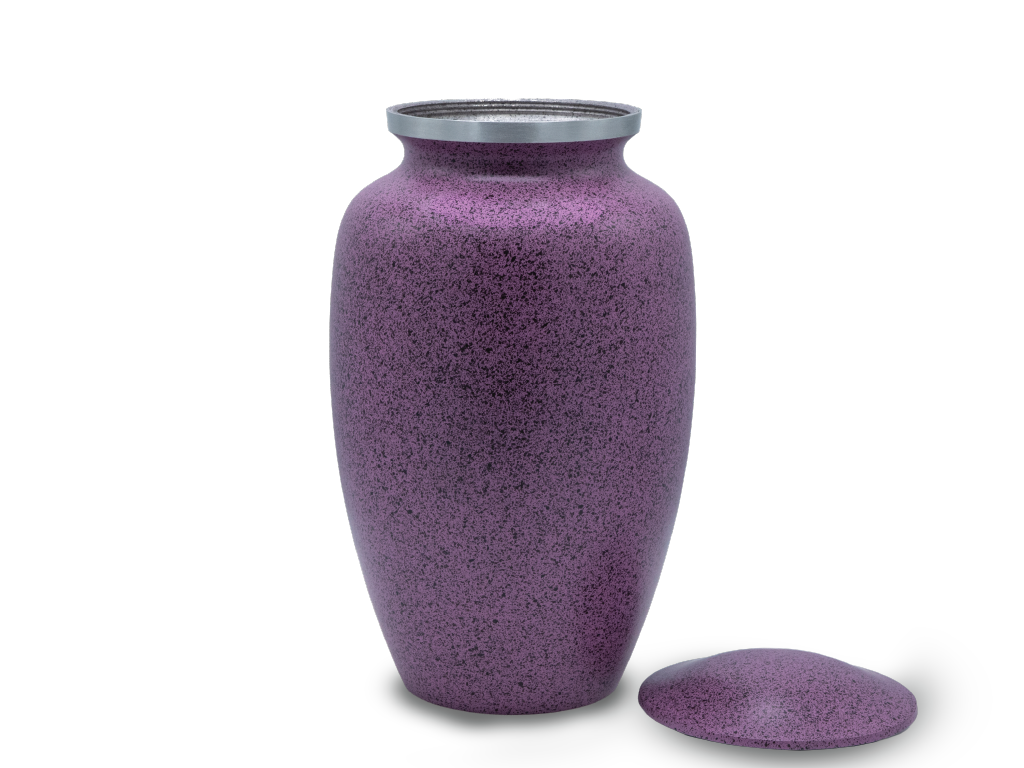 Violet Grace Urn with Lid Off