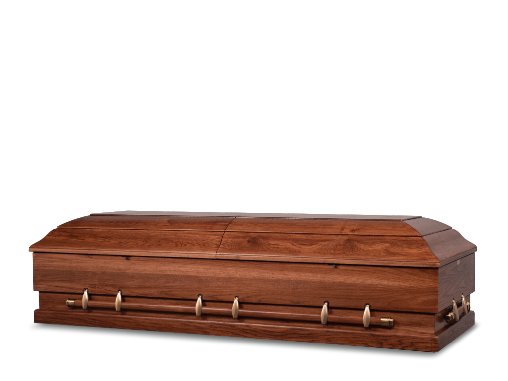 Woodland Hardwood Burial Casket Closed