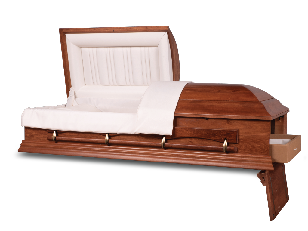 Aria™ Ceremonial Rental Casket Head and Foot End Open