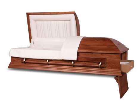 Aria™ Ceremonial Rental Casket Head and Foot End Open
