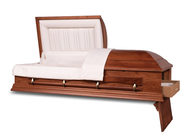 Aria™ Ceremonial Rental Casket Head and Foot End Open