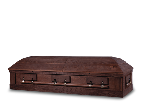 Barnwood Oak Hardwood Burial Casket  Closed