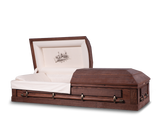 Barnwood Timber Hardwood Burial Casket with Head End Open