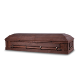 Barnwood Timber Hardwood Burial Casket with Head End Open