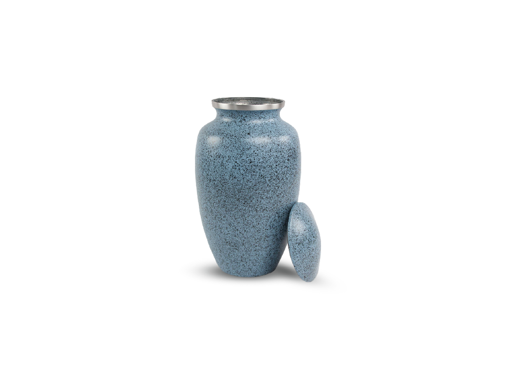 Blue Tranquility Urn Lid off