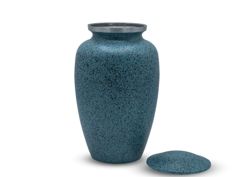 Blue Tranquility Urn Lid off