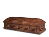 Bradford Pine Hardwood Burial Casket with Head End Closed