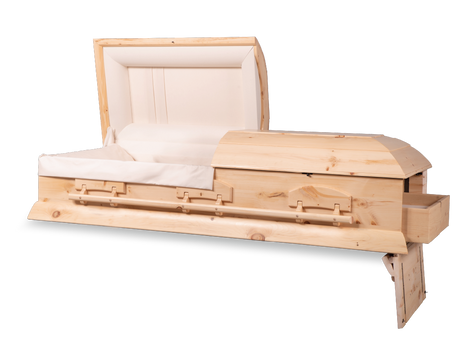 Brentwood™ Ceremonial Rental Casket Head and Foot End Open