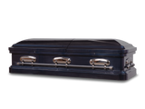 Midnight Blue - Cadence™ Round End Metal Rental Casket Closed