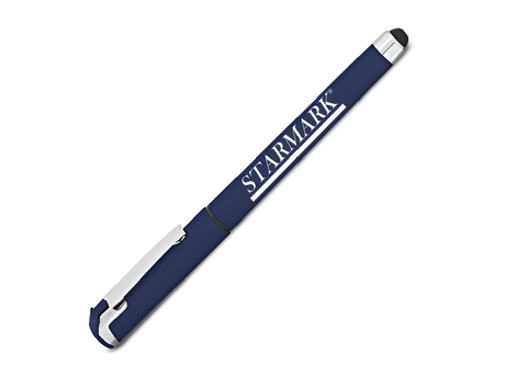 Blue stylus pen with 'Starmark' branding on a white background