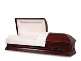 Carter Cherry Hardwood Burial Casket with Head End Open