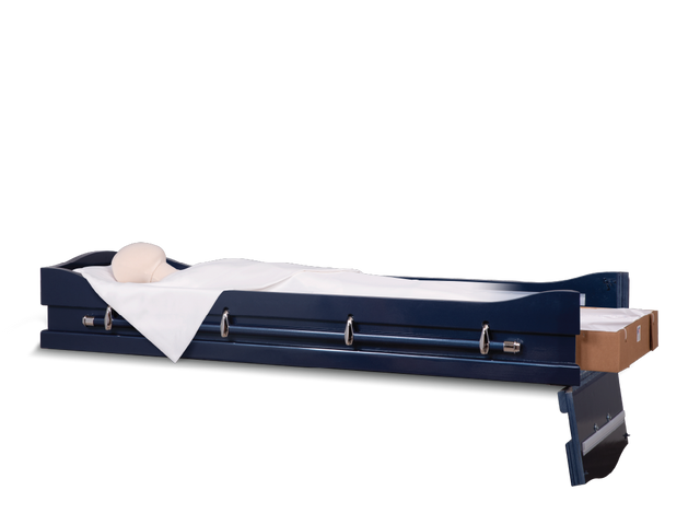 Chaise Bed Viewer® Midnight Blue End Door Open with Dummy
