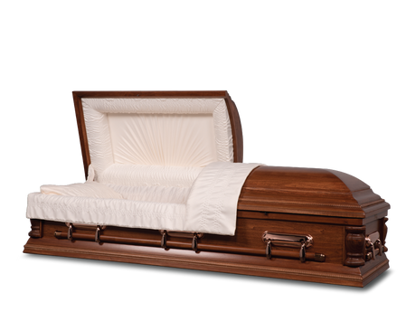 Charleston Hardwood Burial Casket Open