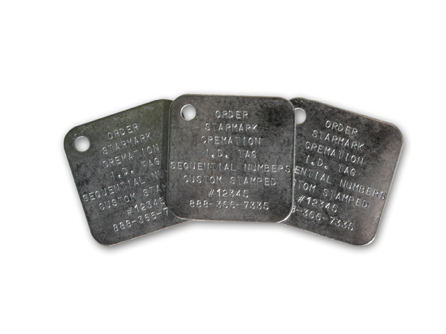 Cremation Tracking Tag Standard Group