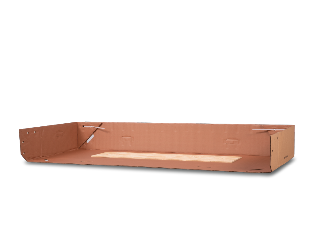 Wood Reinforced EZ-Fold™ Cremation Container with Side Down