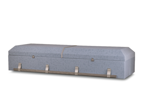 Blue Steel Emerson™ Cloth Covered Casket Closed