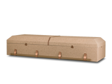 Emerson™ Cloth Covered Casket Embossed Suntan Closed