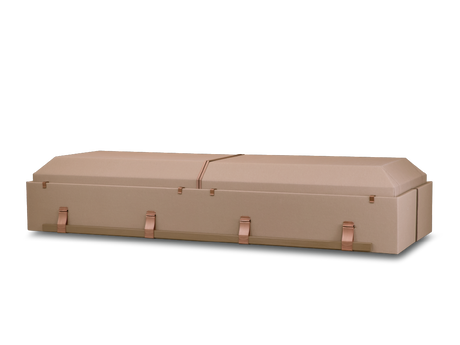 Tan Harmony Deluxe™ Cremation Container Closed