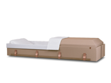 Tan Harmony Deluxe™ Cremation Container With Head End Open