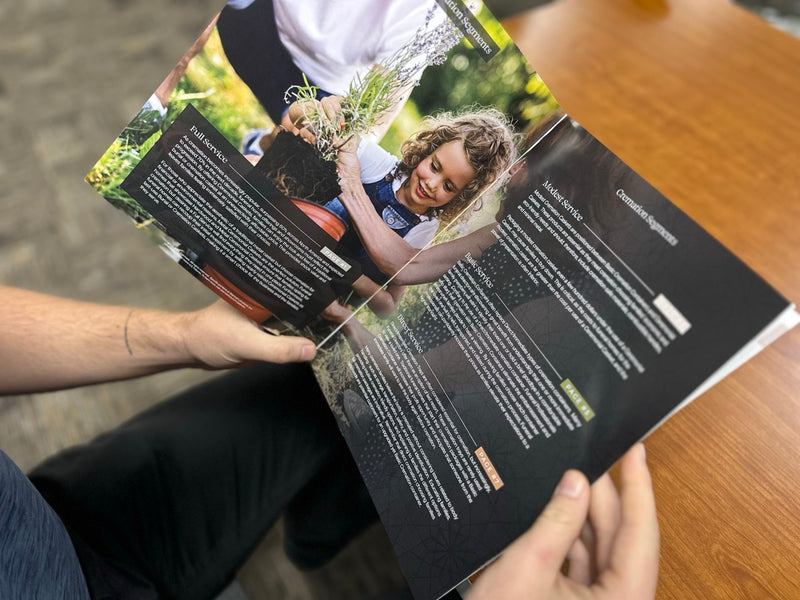 Man browsing a catalog