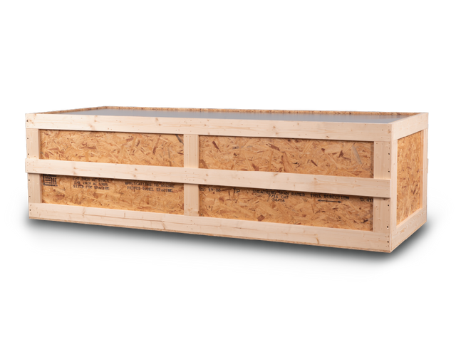 International Shipping Crate Zinc Lined Open