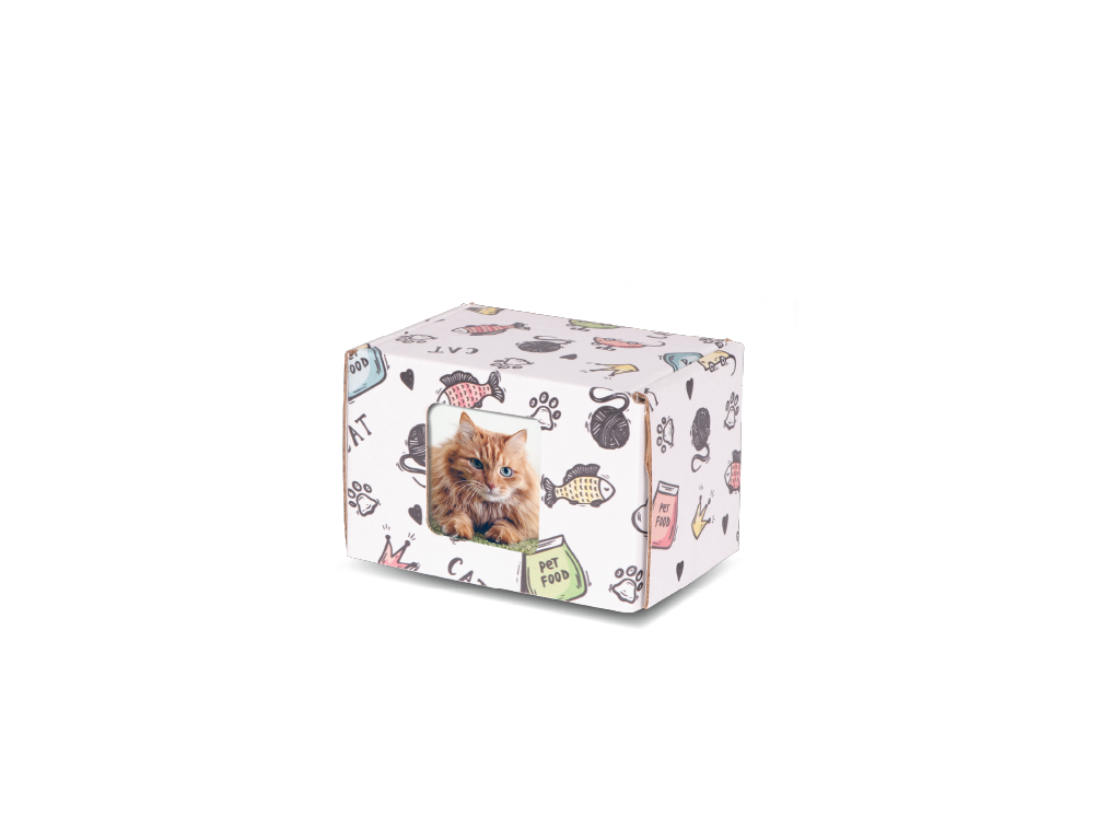 Keepsake Containers Medium Cat Print with Window