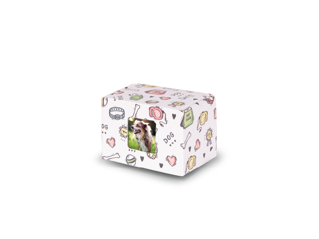Keepsake Containers Medium Dog Print with Window