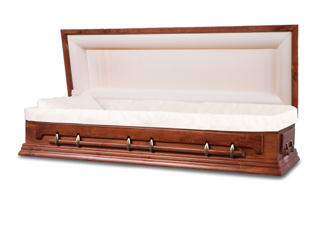 Longleaf™ Ceremonial Rental Casket Full Couch Open