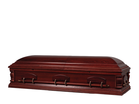 Norfolk Hardwood Burial Casket with Head End Closed