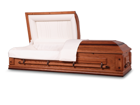 Oakwood™ Ceremonial Rental Casket Head End Open