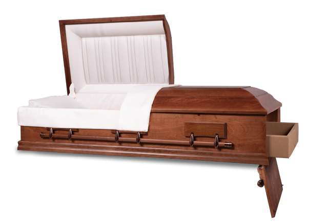 Ovation™ Oversize Ceremonial Rental Casket Head and Foot End Open