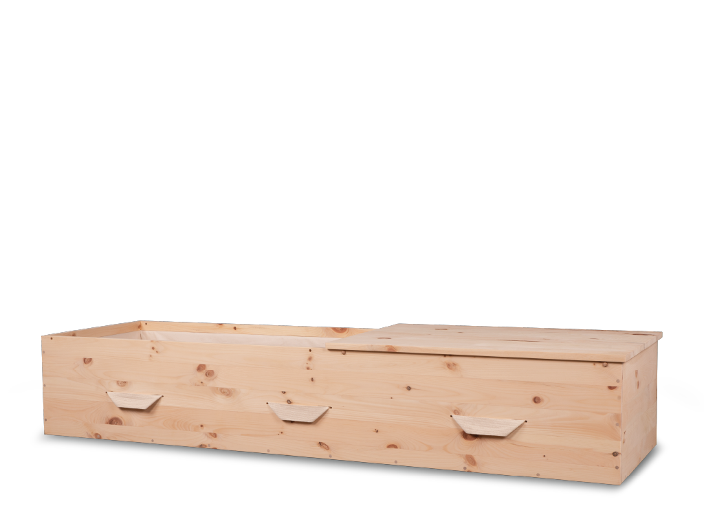 Pathos™ All Wood Container Open with Cotton Handles