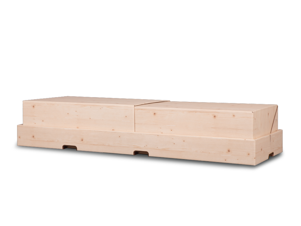Starmark Rental Casket Insert - Pine Print Closed
