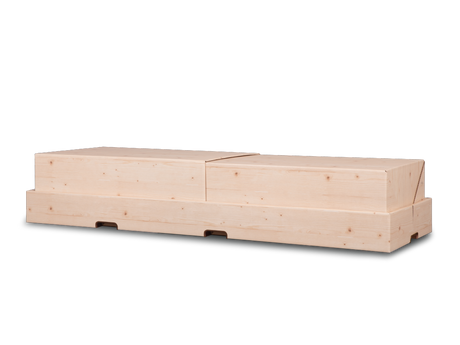 Starmark Rental Casket Insert - Pine Print Closed