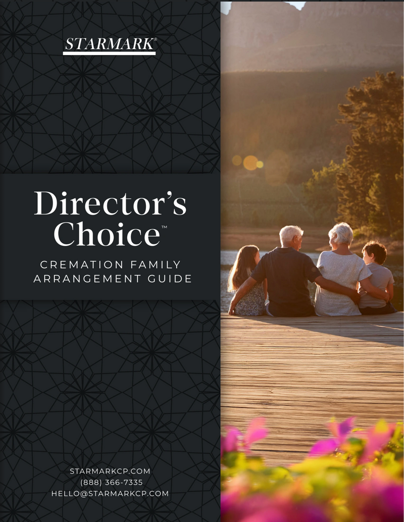 Director's Choice Catalog cover showing a family sitting on a dock