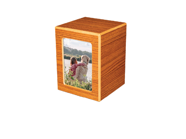 Society Urns Medium Rustic Oak with Window