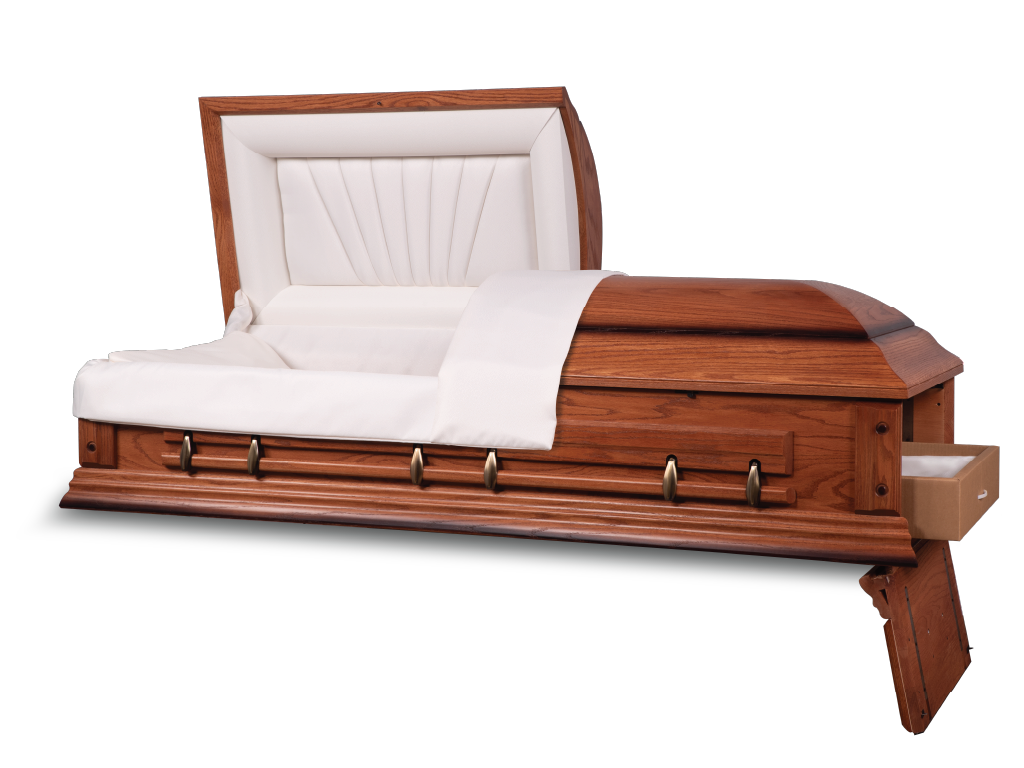 Sonata™ Ceremonial Rental Casket Head  and Foot End Open 