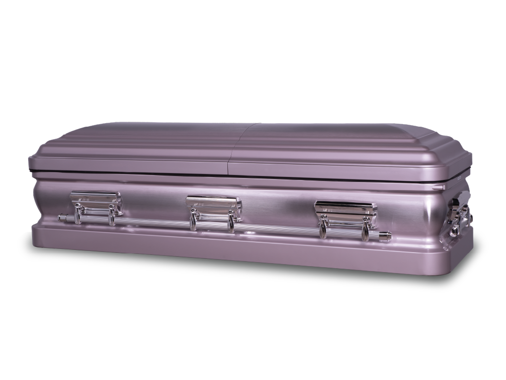 Sterling™ 18 Gauge Round Metal Casket - Gasketed - Orchid - Full Couch