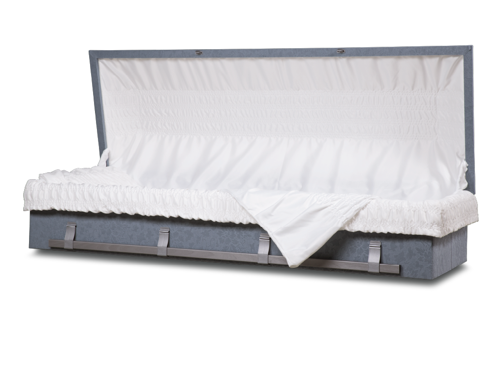 Summit™ Cloth Covered Casket Full Couch Open
