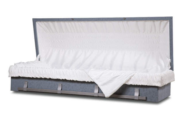 Summit™ Cloth Covered Casket Full Couch Open